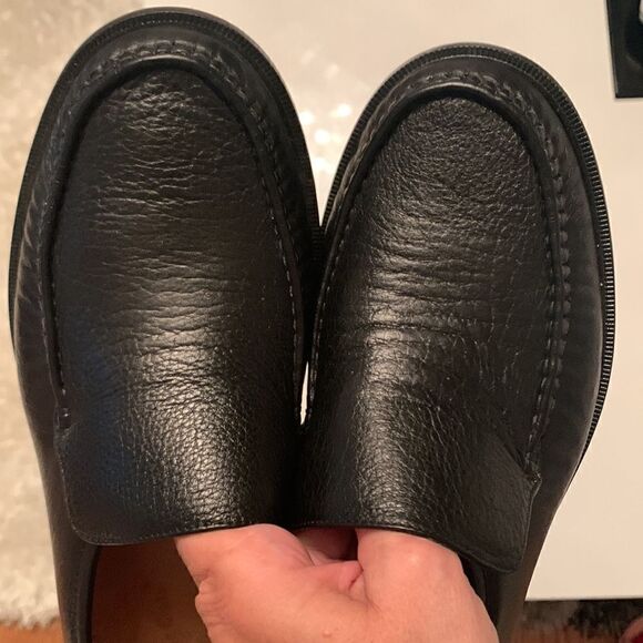 Steeple Gate Made in Brazil Men’s Leather Black Slip On Loafer Size 9 - Picture 5 of 15